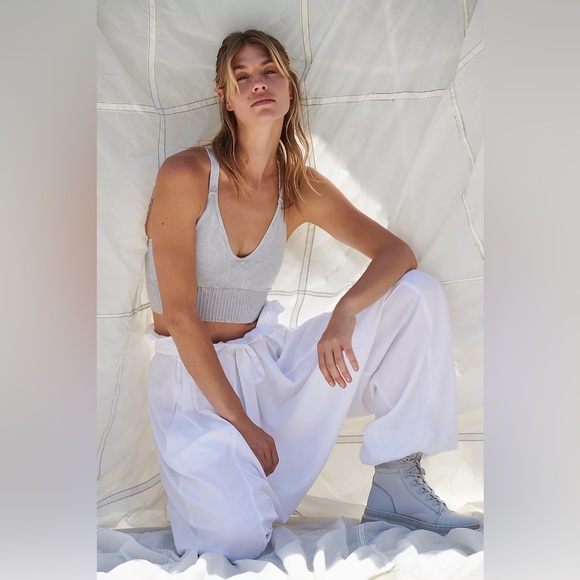 Free People Good Karma Crop Tank ICE GREY - Picture 5 of 7